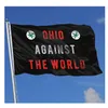 Флаги штата Огайо против мира, 3039 x 5039 футов, полиэстер 100D, яркий цвет, с двумя латунными втулками91217399351562