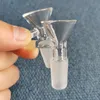 14mm 18mm Mannelijke Joint Met Handvat Glazen Tabak Kom Kruid Droge Kom Glijbaan Voor Glazen Bong En pijpen Waterpijpen Trechter Rig Roken Gereedschap Accessoires