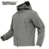 Tacvasen Winter Military Fleece Jacket Mens Soft Shell Jacket Tactical Waterproof Army Jackets Coat Airsoft Kläder Windbreaker 210819