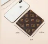 Pocket de poche pour hommes de poche de poche de luxe pour femmes cartes de crédit cartes de crédit marron monogrammé en toile à plaid portefeuille