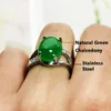 Cluster Ringen Jadery 925 Sterling Zilver voor Dames Natuurlijke Groene Gemstone Jade Ring Bruiloft Sieraden Anillos Christmas 2021