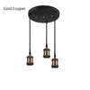 Luzes de teto E27 soquete vintage lâmpada led ouro prata preto habitação lustre pendurado iluminação casa decor7291917