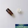 10 pcs 22x55 mm Brown Glass Essential Oil Bottles DIY 5 ml Empty White Plastic Safety Screw Cap Little Perfume Jars