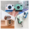 3D 귀여운 카메라 디자인 헤드폰 보호 상자 사과에 대 한 부드러운 실리콘 1/2 프로 블루투스 이어폰 커버 케이스