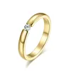 Anéis de casamento 3mm preto / prata / rosa / ouro Titanium anel de aço homens / faixa das mulheres SZ 5-11