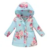 Mode Kids Meisjes Jassen Herfst Winter Warm Down Park Voor Jas Baby Hooded Print Jacket Bovenkleding Kinderkleding 211203