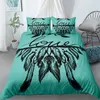 Dream-Catcher Boho Boho Bedding Set Dreamland Duvet Cover och Pillowcase Queen King size Bed Sets 210309