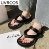 Tofflor 2022 Clip Toe Tjock Plattform Kvinnor Casual Strap Sommarstrand Flip Flops Kvinna Non Slip Outdoor Rom Sandaler Uvrcos