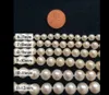 Feine Perlen Perlen Halsketten Schmuck Natürliche lange 30 "Zoll Echte Runde 9-10mm Weiße Perlenkette