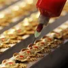 Inch goudkleurige Passchendaele Poppy bloemenbroche reversspeld Herdenkingsdaggeschenken