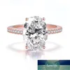 OEVAS Classic 100% 925 Sterling Silver Oval High Carbon Diamond Gemstone Wedding Engagement Ring Fine Jewelry Gift Wholesale Factory price expert design Quality