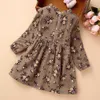 Fancy Childhood 2-7Years Babykleidung für Herbst Kleid Kleinkind Neue Kinder Langarm Floral Smocked Kleider für Mädchen Q0716