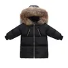 children's down jacket medium long large wool collar children's clothing boys and girls down jacket 211025