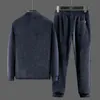 Erkekler Kış Polar Setleri Erkek Moda Kalın Hoodies + Pantolon Takım Adam Kazak Spor Eşofman Erkek Sweatsuits Artı Boyutu 8XL