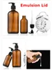 Grossist! Boston Bottle Refillable Pipette Flaskor 15ml 30ml 60ml 120ml 240 ml 500ml 1000 ml Tomt gult glas med 5 lock A12