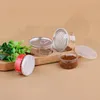 clear plastic jar PET with metal lid airtight tin Can pull ring bho oi Concentrate Container food Herb Storage 100ML AA