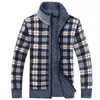 4XL 5XL Uomo in pile felpato autunno inverno caldo abito in cashmere sottile lana grassa cerniera maglione casual uomo cappotto lavorato a maglia AG1383 stile