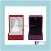 Verpakking Jewelry2Pcs Ring Box 1Pcs Led Verlichte Gift Bruiloft Verloving Paarse Ringen Display Opslag Zachte Veet Lade Case Jewelry228S