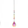 Colorful Rainbow Water Drop Shell Shape Ornament Pendant Home Decor Gift Window Wall Hanging Crystals Chakra Garden decoration3019842