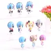 Re Life in a World World Q Version من Zero Rem Ram Figures Mini PVC Action Collection Model Toys Dolls 5pcsset T2001633873