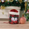 Juldekorationer Julsäck Xmas Present Apple Bag Snowman Santa Christmas-Drawstring Bag Party Supplies T9i001435