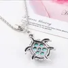 Baby Turtle Tibetan Silver Turquoise Hanger Kettingen DMTQN059 Mode Gift Nationale Stijl Vrouwen Mannen DIY Ketting Hangers