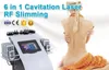 Équipement de beauté multifonctionnel portable 6 en 1, machine de perte de poids corporelle sous vide à cavitation ultrasonique 40k dissoute par gel