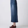 Summe Spring Women High Waist Slim Sexig Long Denim Skirt Kvinna Maxi Penna Jeans Kjolar Plus Storlek 210604