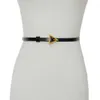 Nouvelle femelle luxe authentique en cuir ceinture de ceinture femme triangle boucle boucle corset corset bg-1549 287v