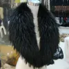 Scarves 2021 Real Raccoon Fur Collar Warm Women Winter Blue Natural Fashion Neck Warmer Femme8481972