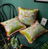 Luxury designer pillow case classic Animal flower pattern printing tassel cushion cover 45*45cm or 35*55cm for new home decoration and festi