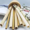 20cm Portable Reusable Natural Bamboo Drinking Milk Tea Coffee Straws Party Wedding Kitchen Bar Outdoor Sports Barware