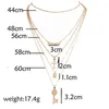 Подвесные ожерелья Золото -цветовое колье для женщин с длинным ключом с замок поперечная кисточка цепь подвески чокеры модные украшения