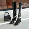 Wholesale-botas 2021 outono estilo artesanal metal embelezado pérola