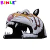 Oxford animal head inflatable tiger football tunnel for sports event decoration mascot entrance door gate