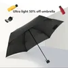 작은 패션 울트라 라이트 5 접이식 우산 비 여성 남자 미니 포켓 비 흑백 코팅 소녀 방수 휴대용 우산 210223