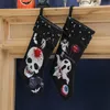 Party Halloween Strumpf Skelett Muster Druck Socke Kamin Anhänger Horror Geist Tasche Festival Partys Liefert Geschenk für Freund