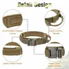 Military Tactical Dog Collar Leash Medium Large Dog Collars Lead For German Shepard Walking Training Dog Collar Control Handle 220210