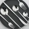 36 Pcs Noir Vaisselle Couteau Fourchette Cuillère Couverts Miroir Vaisselle En Acier Inoxydable 304 Argenterie Cuisine Couverts Ensemble 201019