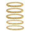 Bracelets perlés TARCLIY 4-8mm CCB Bracelets délicats en plastique pour femmes Boules acryliques faites à la main Bracelet extensible élastique Strand Jewel Inte22