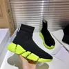 Nouveaux hommes Designer Sock Sneakers Chaussures pour hommes Femmes Stretch-Knit Mid Sneakers Mesh Poids léger Runner Chaussures avec boîte SZ 35-46 NO17