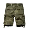 Cargo Shorts Hommes Camouflage Beaucoup de poches Style militaire Bleu Camo Tactique Pantalons d'été Pantalon court Homme Bermuda 210714