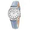 Femmes montres 31mm bracelet en cuir moderne montres décontractées étanche montre-bracelet mouvement montre à Quartz cadeaux pour femme