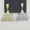 Chains CZ Letters Bag Boyz Pendant Necklace Iced Out Bling 5A Cubic Zircon Dollar Symbol Money Charm Fashion Hip Hop Men Jewelry