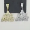 Zincirler CZ Letters Bag Boyz Kolye Kolye Buzlu Bling 5A Kübik Zirkon Dolar Sembol Para Takımı Moda Hip Hop Erkek Mücevherler217E