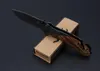 Browning X50 Tactical Folding Knife Wood Handle Outdoor Camping Hunting Survival Pocket Knives Portable EDC Tool