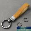 Lyx matt läder nyckelring bil nyckel ring klipp cirkel spänne nyckelhållare auto midja keyfob arrangör affärer män gåva fabrik pris expert design kvalitet senast