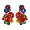 KpacoTa design unique coloré boucles d'oreilles Boho ethnique Soutache fait à la main fabrication de bijoux tissage femmes boucle d'oreille 2020 cadeau