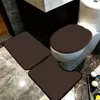 Trendy Letter Toilet Cover Mat Home Mats 3 Pcs Set Absorbent Bathroom Door Floor Carpet Bath Accessories225J