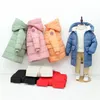 Men's Down Parkas Down Coat Baby Boys Jackets Winter Coats Children Thick Long Kids Warm Outerwear Hooded For Girls Snowsuit Overcoat Clothes Solid Color